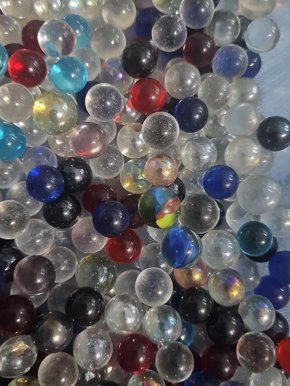 Clear & Multi Color Marbles - Picture 2 of 5